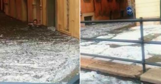 Fiumi di fango e ghiaccio lungo le strade di Verona: ecco le immagini dopo il violento temporale - VIDEO